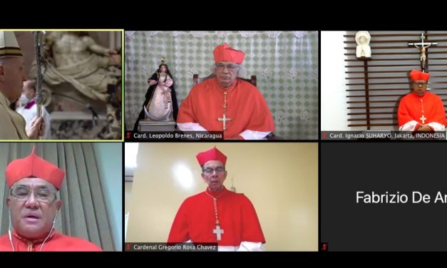 Cardenal Brenes participa virtualmente en Consistorio Publico Ordinario